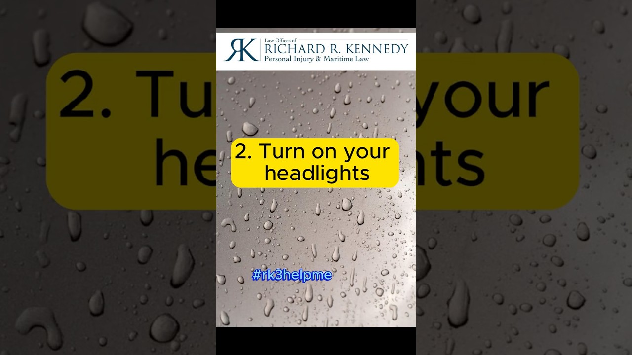 Slow Down in the rain.  Driving with reduced visibility on wet roads requires focus. 