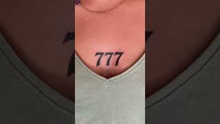 7 7 7 Script Tattoo By Tatemarthatattoo #tattuba #tattoo #tattooartist #shorts #777 #script #inked