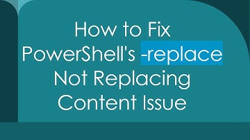 How to Fix PowerShell