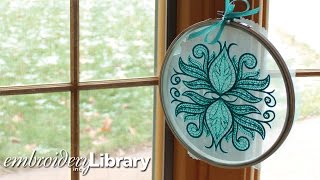 Embroidered Organza Suncatchers Make sheet suncatchers with hand embroidery hoops, organza, and light embroidery designs. Watch as the team at http://www.