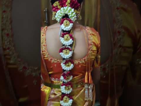 #shots 1:30 muhurtham #midnight #hairstyle #makeup #saree #folding #marriage #traditional
