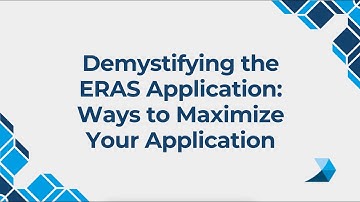 Demystifying the ERAS Application: Step by Step | TrueLearn