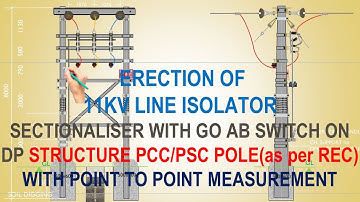 ERECTION OF 11KV SECTION ISOLATOR ON DP OF PSC/PCC POLES:ERECTION OF 11KV LINE ISOLATOR