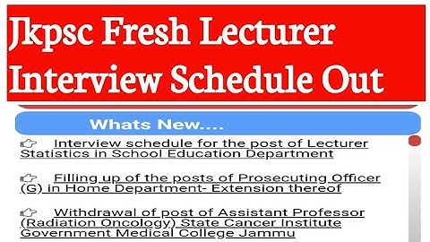 Jkpsc New Lecturer Interview Schedule Date Out || Check Now || Lecturer Exam Interview Schedule 
