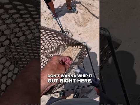 Don’t Wanna Whip it Out Right Here 😝 #beachmetaldetecting #metaldetecting #treasure #beach #gold
