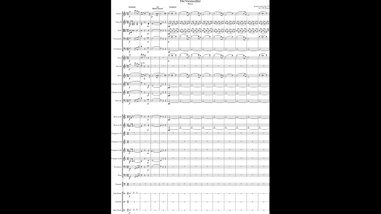 Joseph Lanner, Die Vorstädtler, Walzer, Op. 195, Ed. CPE Strauss, (Courtesy - www.cpestrauss.com)
