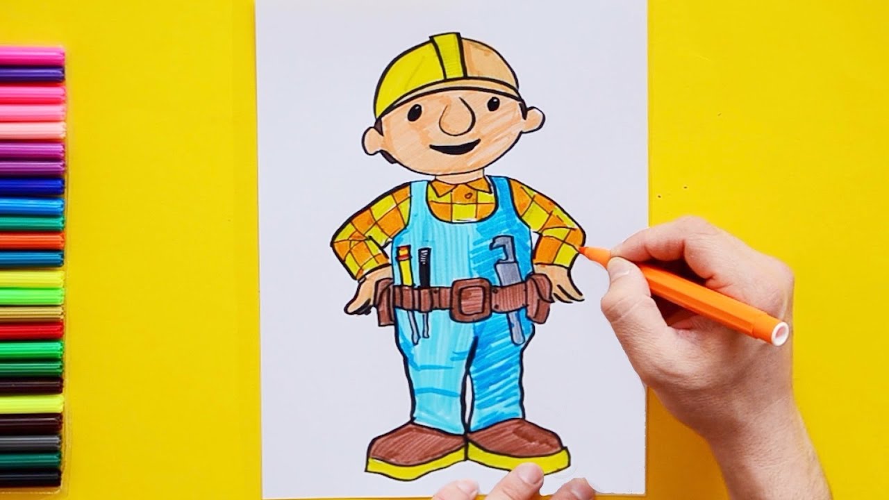 How to draw Bob the Builder - YouTube