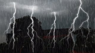 Super Heavy Rain With High Intensity To Sleep FAST, The Best Relaxation Sounds With Thunderstorms