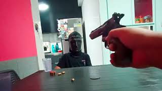 We play Russian Roulette 3 Lives! Kid Versus Adult! Using a Python Revolver Gun #squidgame #russia