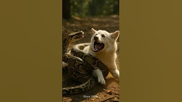 "Python Attacks White Dog 🐍🐶😱 Rescue Team Saves It Just in Time!"#shorts #short #viralshorts