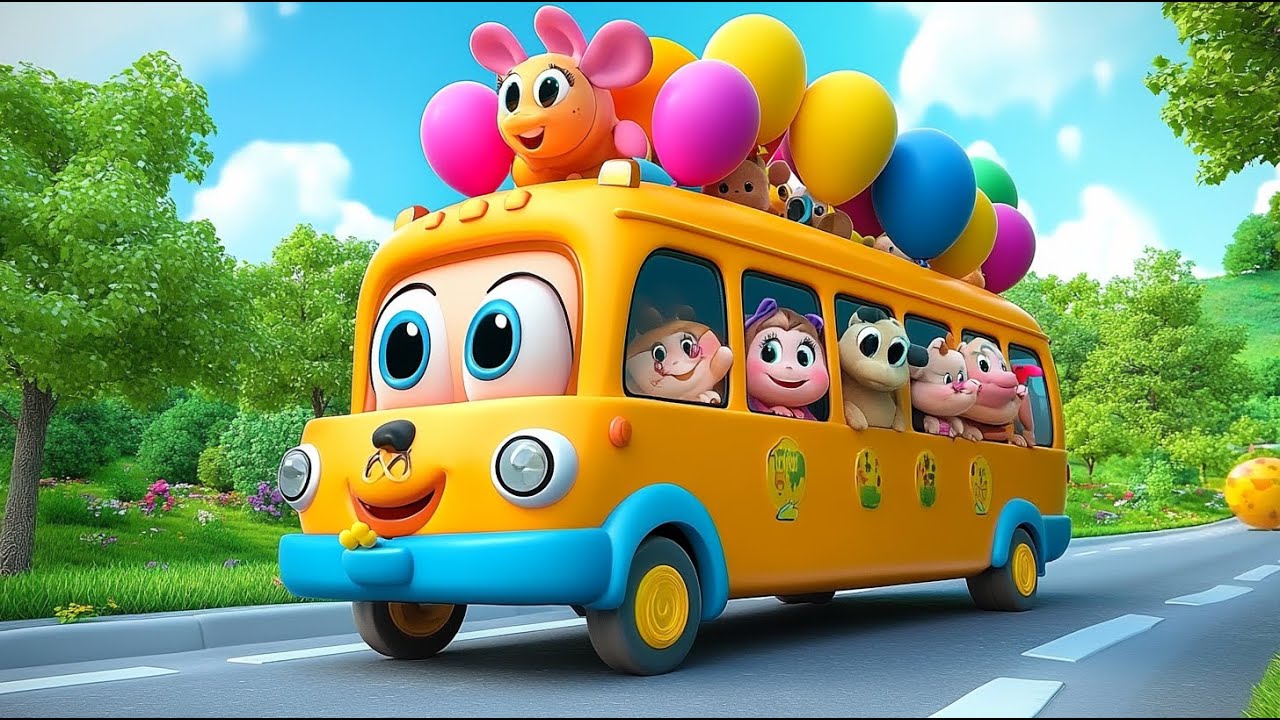 🚍 Fun Bus Ride! The Wheels on the Bus | Interactive Learning Song - YouTube