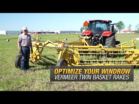 How to make an optimal windrow with Vermeer twin basket rakes