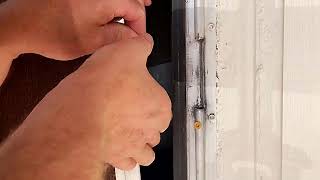 Mobile Home exterior door hinge fix