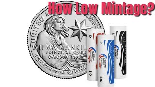 First sales report of the Wilma Mankiller P&D&S Quarters from the US Mint. How low are the numbers?
