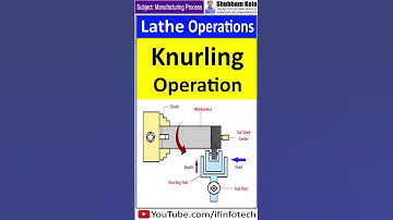 Lathe Machine: Knurling Operation #shorts