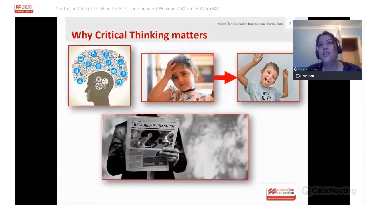 Developing critical thinking through reading