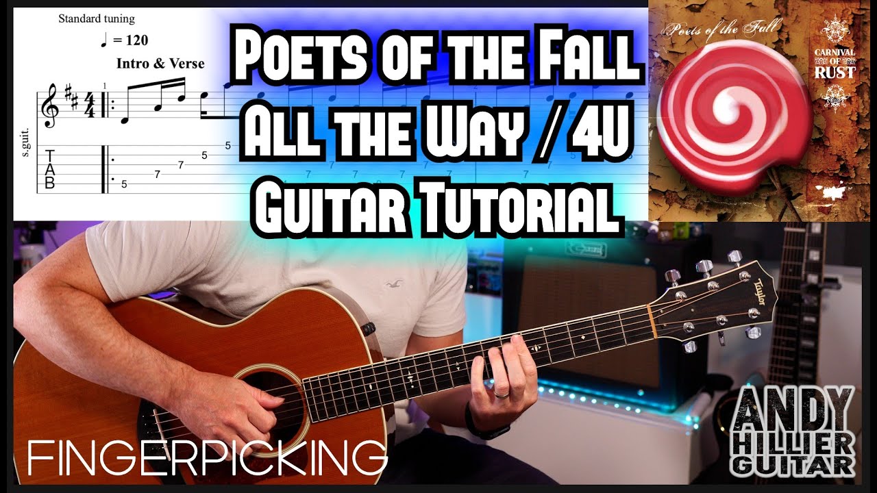 How to play Poets of the Fall All the Way / 4U Guitar Tutorial