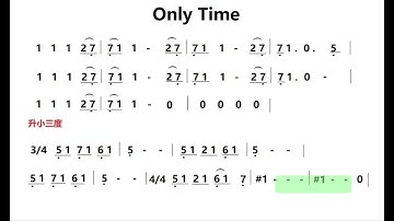 只有时间 G调伴奏 (加小节指示，供参考） Only time - instrumental in G with measure marks