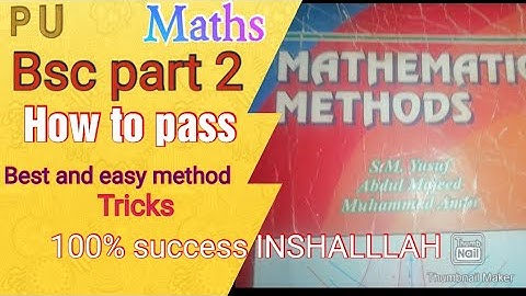 Bsc mathematical method | Math A Adp part 2 important Questions || important method chapters ||  |PU