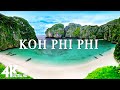 FLYING OVER PHI PHI ISLAND 4K VIDEO UHD - Admiring The Majesty Of Creation With Relaxing Music