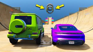 Luxury German Cars Race on Flying Parkour | With Spider Bro in GTA 5