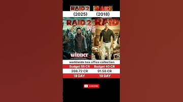 raid 2 V/S raid  19 DAY worldwide  box office collection #raid2 #raid #ajaydevgan