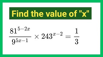 A Nice Math Exponential Equation | Find the value of x ?
