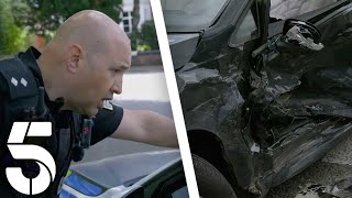 Uninsured Driver Flees A Car Crash | Motorway Cops: Catching Britain's Speeders | Channel 5