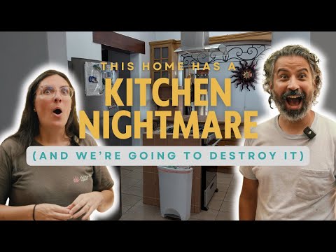 This home has a kitchen nightmare! And we’re going to destroy it.