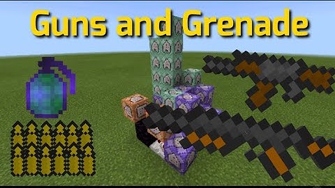Working Guns and Grenade in Minecraft (Bedrock Commands)