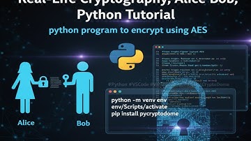 Real-Life Cryptography, Alice Bob, Python Tutorial. python program to encrypt using AES