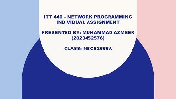 ITT 440 | NETWORK PROGRAMMING | INDIVIDUAL ASSIGNMENT | WEB PERFORMANCE TESTING | MUHAMMAD AZMEER