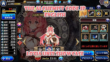 The Alchemist Code JP English - Lotia unit showcase