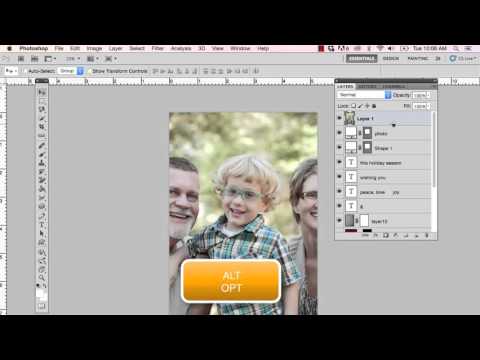 Photoshop Tutorial - Placing a Photo in a Card Template