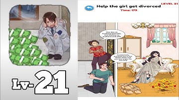 Annoying puzzle game level 21 help the girl get divorced