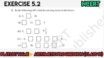 In the following APs find the missing term in the boxes | Arithmetic progression |@edulover123