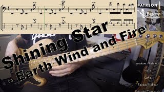 Earth Wind and Fire - Shining Star [BASS COVER] - with notation and tabs