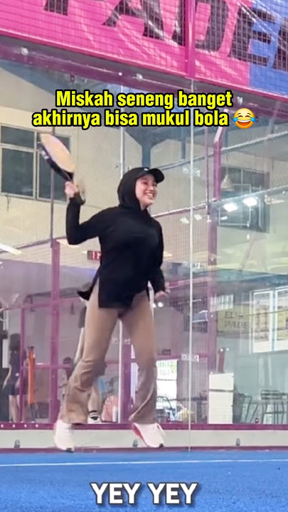 Miskah is so happy to finally be able to hit the ball 😂 #fadiljaidi #pakmuh #kakyislam #miskahshafa