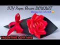 DIY Paper Flower BOUQUET/ Birthday gift ideas/Flower Bouquet making at Homemade Easy Craft (Cute)