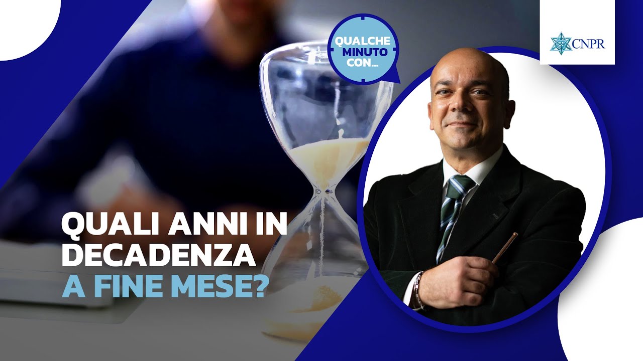 Danilo Sciuto - Quali anni in decadenza a fine mese?