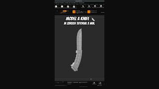 3D Model a Knife 🔪 in zBrush Mini Tutorial using zModeler (LowPoly)