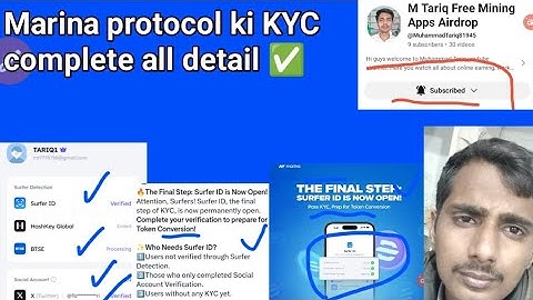 Marina protocol KYC Complete ✅ | Marina protocol Surfer ID Verification | All detail