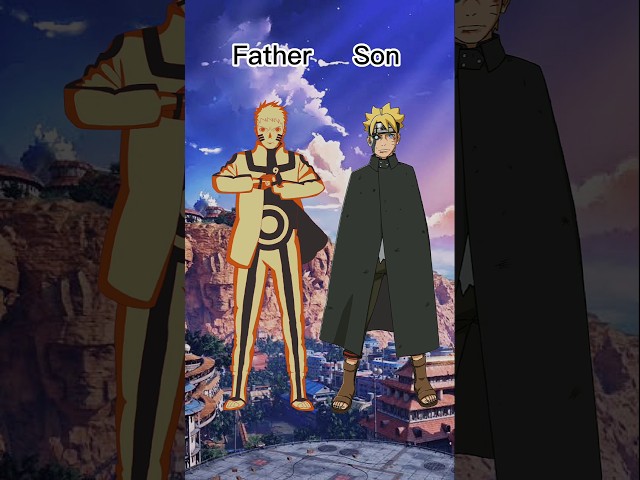 who is strongest/father vs son #anime #naruto #boruto #viral #shorts class=