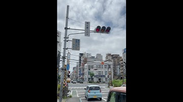 なかなか癖強い動作する踏切連動式信号機(赤黄赤)#信号機 #踏切 #西武鉄道 #本川越#川越市