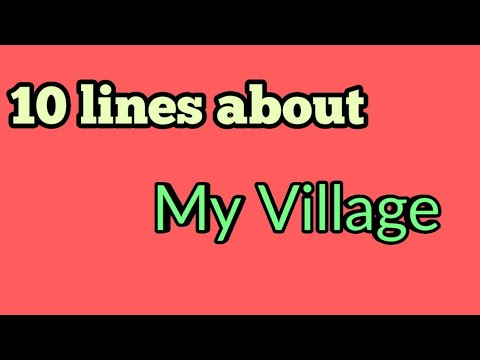short paragraph on my village