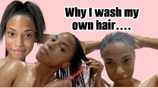 WHY I WASH MY OWN HAIR NOW | ROCHELLE VLOGS