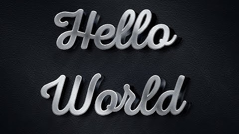 Photoshop Text Effect Tutorial : How to Create Easy 3D Metallic Text using Photoshop CS6