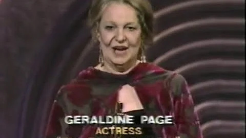 Geraldine Page winning Best Actress for The Trip t...