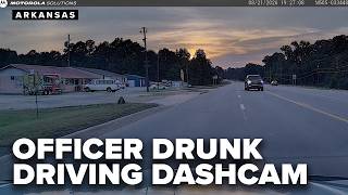 Dashcam footage shows moment Arkansas State Police trooper crashes car while drunk driving