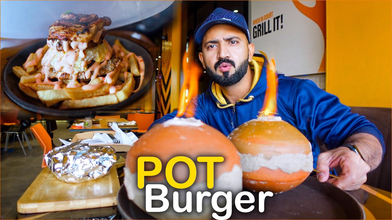 A Unique POT BURGER In Lahore | Super Delicious Smokey STEAK, Pot Pasta & Juicy Pot Burger in La